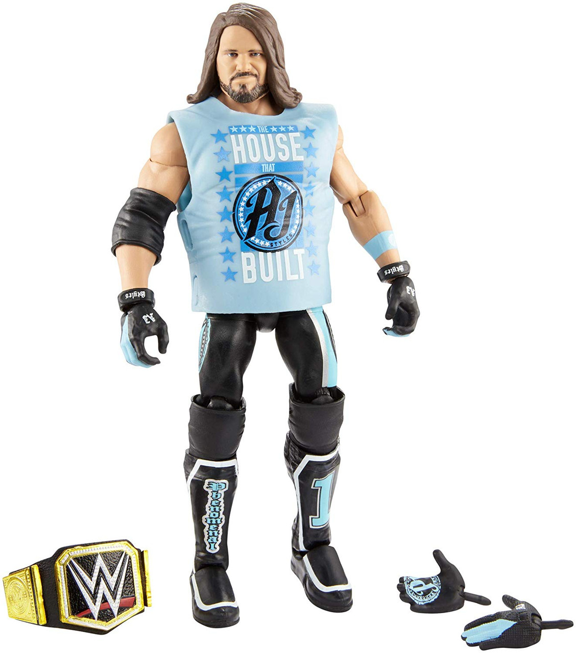 WWE AJ Styles 'The Untouchable One' Custom Shirt For Mattel Figures. 