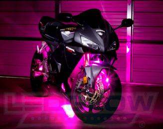 Pink Motorcycle LED Lights