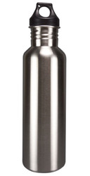 Eco-Friendly Wide Mouth 25 oz Stainless Steel Water Bottle - BPA Free, Brushed Metal