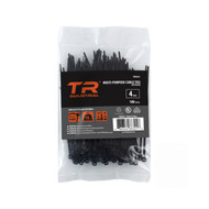TR Industrial Multi-Purpose UV Resistant Black Cable Ties, 4 inches, 100 Pack