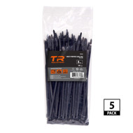 TR Industrial Multi-Purpose UV Resistant Black Cable Ties, 8 inches, 500 Pack