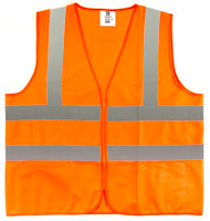 TR Industrial Orange Safety Vest, XL, 2 Pockets Knitted