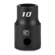 Capri Tools 10 mm Shallow Impact Socket, 3/8-Inch Drive, 6-Point, Metric