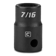 Capri Tools 7/16-Inch Shallow Impact Socket, 3/8-Inch Drive, 6-Point, SAE