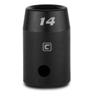 Capri Tools 14 mm Shallow Impact Socket, 1/2-Inch Drive, 6-Point, Metric