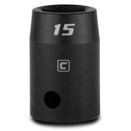 Capri Tools 15 mm Shallow Impact Socket, 1/2-Inch Drive, 6-Point, Metric