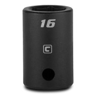 Capri Tools 16 mm Shallow Impact Socket, 1/2-Inch Drive, 6-Point, Metric
