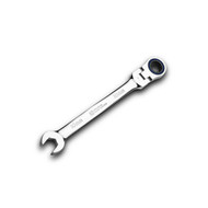 Capri Tools 10 mm Flex-Head Ratcheting Combination Wrench, True 100-Tooth, 3.6-Degree Swing Arc