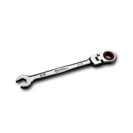 Capri Tools 3/8 in. Flex-Head Ratcheting Combination Wrench, True 100-Tooth, 3.6-Degree Swing Arc