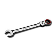 Capri Tools 11/16 in. Flex-Head Ratcheting Combination Wrench, True 100-Tooth, 3.6-Degree Swing Arc