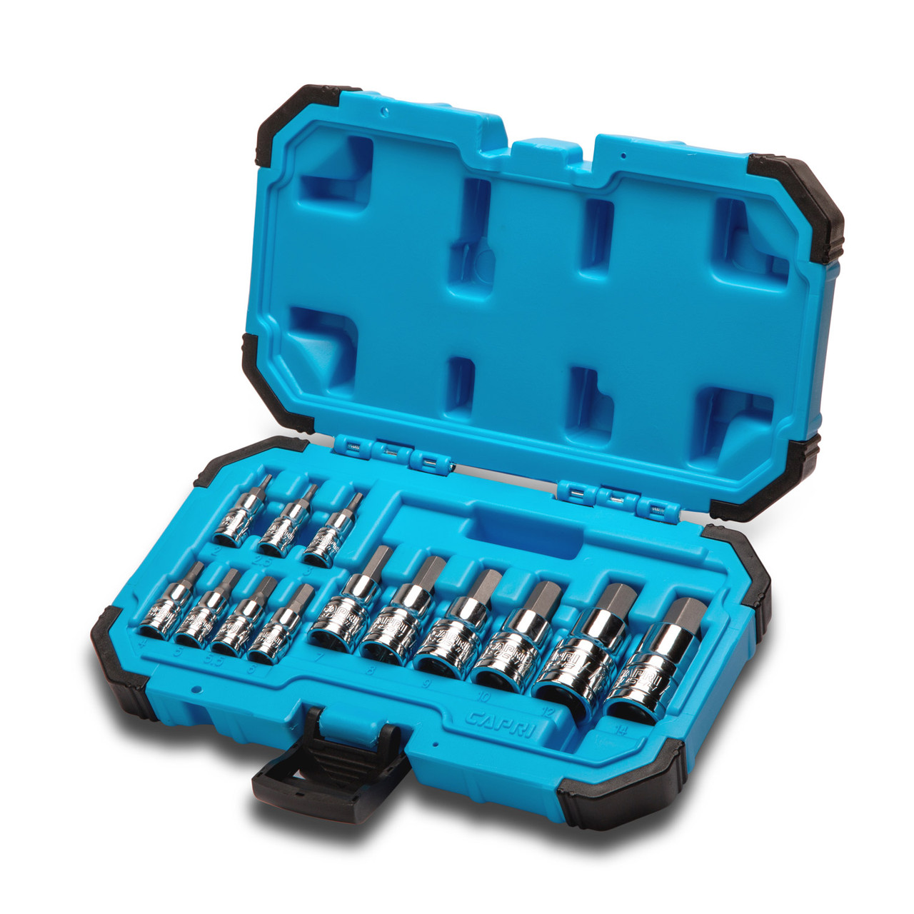 Capri Tools Steckschlüssel-Set SAE, 13-teilig – Profi-Qualität Für Hohe Belastung