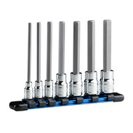 Capri Tools Long Hex Bit Socket Set, Metric, Advanced Series, 7-Piece