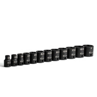 Capri Tools 3/8 in. Drive Shallow Impact Socket Set, SAE, 5/16 to 1 in., 12-Piece