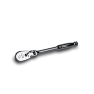 Capri Tools 1/4-Inch Drive Low Profile Flex-Head Ratchet, True 72-Tooth, 5-Degree Swing Arc, 180-Degree Flex-Head