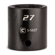 Capri Tools 27 mm Shallow Impact Socket, 1/2-Inch Drive, 6-Point, Metric