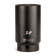 Capri Tools 32 mm Deep Impact Socket, 1/2-Inch Drive, 6-Point, Metric