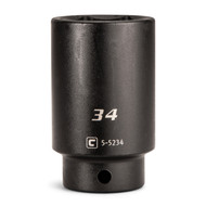 Capri Tools 34 mm Deep Impact Socket, 1/2-Inch Drive, 6-Point, Metric