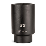 Capri Tools 35 mm Deep Impact Socket, 1/2-Inch Drive, 6-Point, Metric