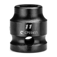 Capri Tools 11 mm Stubby Impact Socket, 1/2 in. Drive, 6-Point, Metric