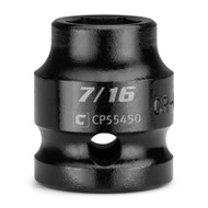 Capri Tools 7/16 in. Stubby Impact Socket, 1/2 in. Drive, 6-Point, SAE