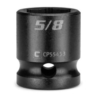 Capri Tools 5/8 in. Stubby Impact Socket, 1/2 in. Drive, 6-Point, SAE
