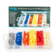 Capri Tools 107-Piece Wire Connector with Spring Inserts, UL Approved