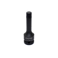 Capri Tools XZN Extra Long M12 Impact Socket, 1/2-Inch Drive