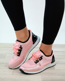 Kate Pink Casual Lace Up Trainers