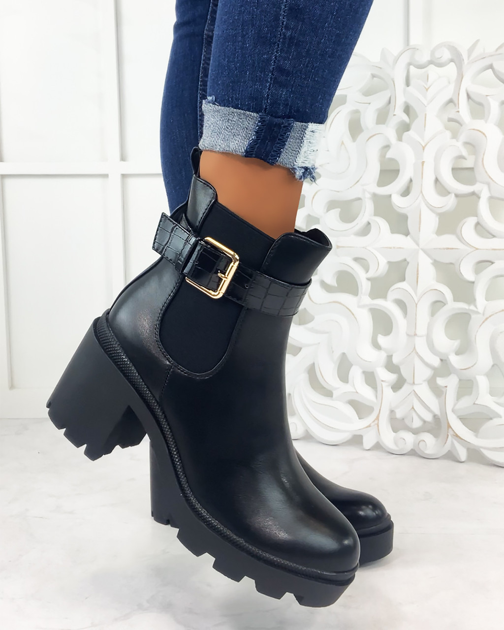 cheap heeled ankle boots