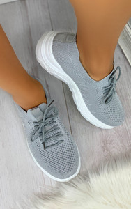 Maile Pull On Sock Trainers in Grey