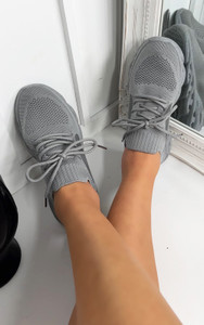 Marissa Knit Trainers in Grey
