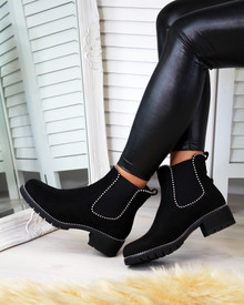 Immy Chelsea Studded Ankle Boots in Black