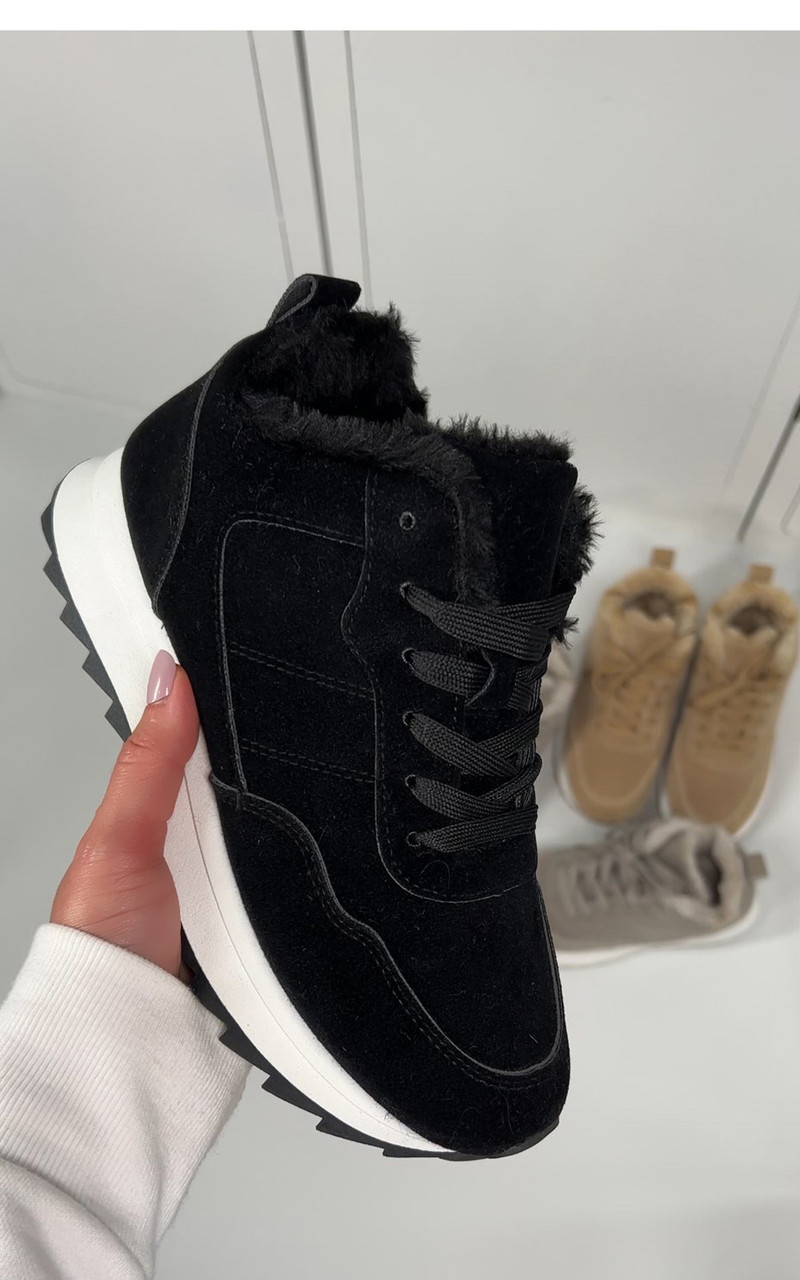 Black high 2024 chunky trainer