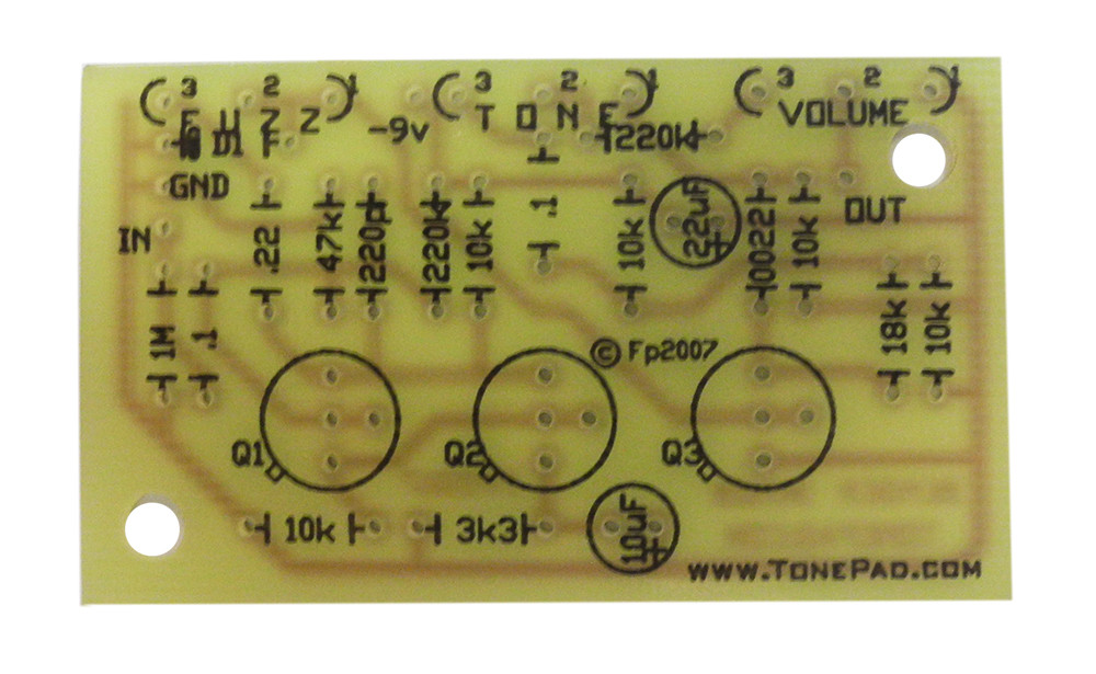 PCB Tonepad Tone Bender 3Knob Small Bear Electronics