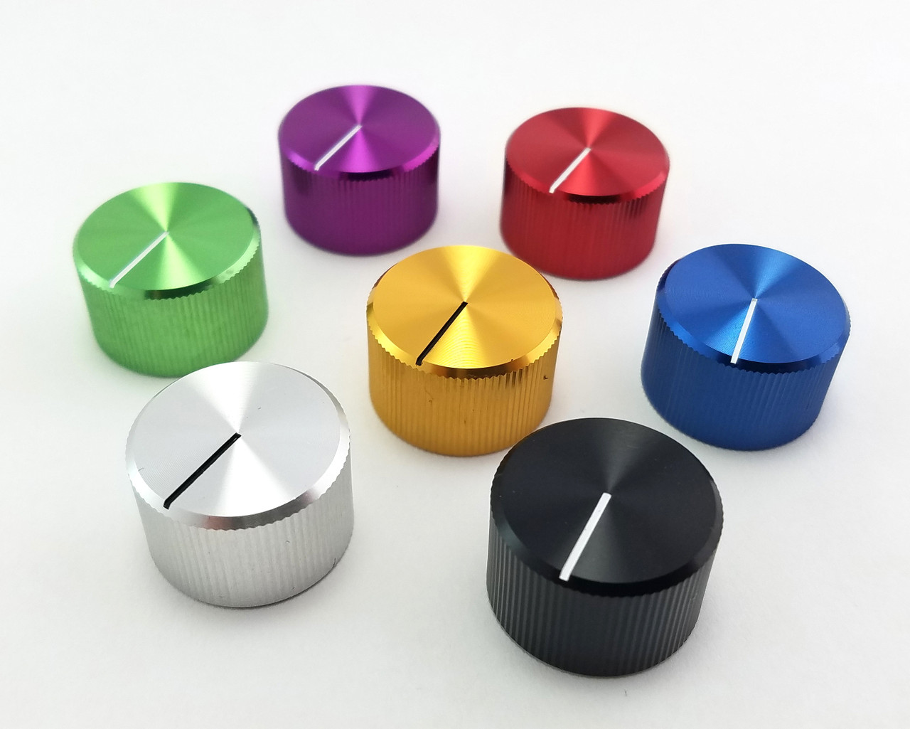 Aluminum Knob, Large, Vertical Knurl Small Bear Electronics