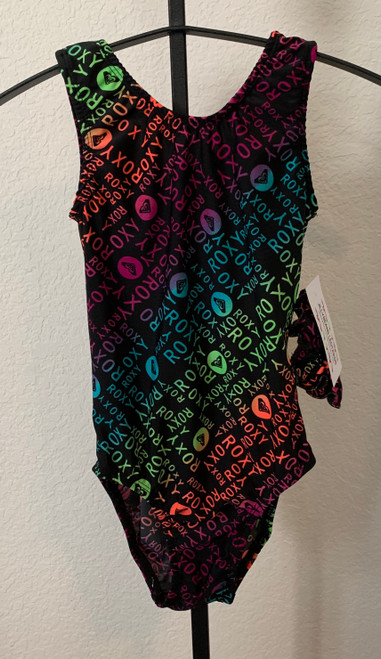 ONLY 1 AVAILABLE IN THIS SIZE AND STYLE! Closeout  tank style gymnastics and/or dance leotard in the print shown. Free scrunchie as always!

Due to the discount prices there are no returns or exchanges on these items.