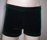 Perfectly priced green velvet gymnastics and/or dance shorts.
