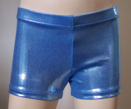 Perfectly priced light blue mystique spandex gymnastics and/or dance shorts.
