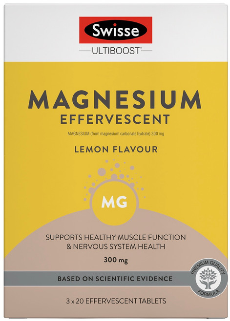 Swisse Magnesium 300mg 60 Effervescent Tabs