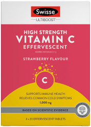 Swisse UltiBoost High Strength Vitamin C 1000mg 60 Effervescent Tabs