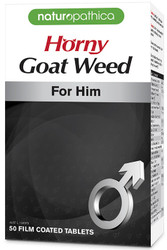 Horny Goat Weed For Him Libido Support 50 tabs x 3 Pack Naturopathica