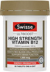 Swisse Ultiboost High Strength Vitamin B12 1000mcg 60 Tabs