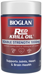 Bioglan Red Krill Oil Double Strength 1000mg 30 Caps x 3 Pack