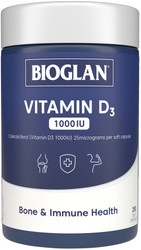 Bioglan Vitamin D3 1000IU 250 Caps x 3 Pack