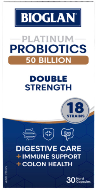 Platinum Probiotics 50 Billion Double Strength 30 Caps x 3 Pack Bioglan