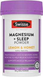 Swisse UltiBoost Magnesium + Sleep Powder Lemon & Honey 180g