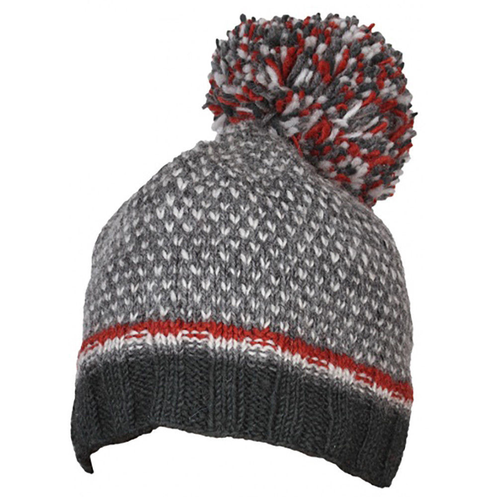 Pachamama Navy Tromso Bobble 100/% Wool Hand Made in Nepal Winter Beanie Hat