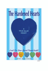 A True Blue Heart on Blue Stripes (various sizes)