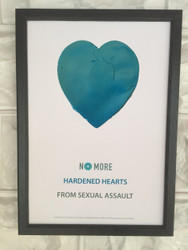 NO MORE Hardened Hearts from Sexual Assault Poster with Black Frame (1")