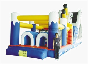 Marine Animal Themed Inflatable Obstacle Fun City Amusement Equipment
